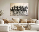 Galloping Horses Wall Art Canvas Print – Framed Wild