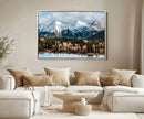 Grand Teton Park Wall Art Canvas Print – Framed Alpine Lake
