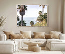 Coastal Palm Trees Wall Art Canvas Print – Framed Ocean