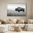 Bison in Prairie Wall Art Canvas Print – Framed Rustic by MyGreatCanvas | Canvas Wall Art Prints | Photo Prints & Wall Decor