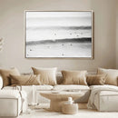 Black White Ocean Wall Art Canvas Print – Framed Coastal by MyGreatCanvas | Canvas Wall Art Prints | Photo Prints & Wall Decor