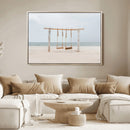 Beach Swing Wall Art Canvas Print – Framed Quiet Beach Art by MyGreatCanvas | Canvas Wall Art Prints | Photo Prints & Wall Decor