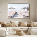 Minimalist Beach Wall Art Canvas Print – Framed Pastel Sand by MyGreatCanvas | Canvas Wall Art Prints | Photo Prints & Wall Decor