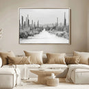Winter Wall Art Canvas Print – Framed Cactus Path Art by MyGreatCanvas | Canvas Wall Art Prints | Photo Prints & Wall Decor