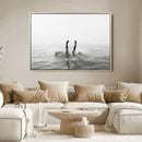 Black White Ocean Wall Art Canvas Print – Framed Monochrome by MyGreatCanvas | Canvas Wall Art Prints | Photo Prints & Wall Decor