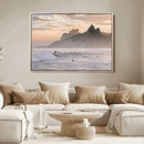Sunset Surfing Wall Art Canvas Print – Framed Misty by MyGreatCanvas | Canvas Wall Art Prints | Photo Prints & Wall Decor