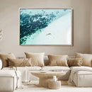 Minimal Beach Wall Art Canvas Print – Framed Ocean Swimming by MyGreatCanvas | Canvas Wall Art Prints | Photo Prints & Wall Decor