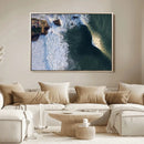 Nazare Coast Wall Art Canvas Print – Framed Aerial Ocean Art by MyGreatCanvas | Canvas Wall Art Prints | Photo Prints & Wall Decor
