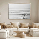 Surfer Silhouette Wall Art Canvas Print, Framed Calm Ocean by MyGreatCanvas | Canvas Wall Art Prints | Photo Prints & Wall Decor