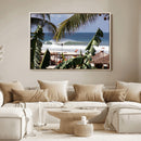 Tropical Shoreline Wall Art Canvas Print – Framed Surfer by MyGreatCanvas | Canvas Wall Art Prints | Photo Prints & Wall Decor