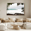 Tropical Surf Wall Art Canvas Print – Framed Palm Tree View by MyGreatCanvas | Canvas Wall Art Prints | Photo Prints & Wall Decor