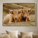 Highland Cow Wall Art Canvas Print – Framed Rustic Animal by MyGreatCanvas | Canvas Wall Art Prints | Photo Prints & Wall Decor