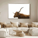Longhorn Cow Wall Art Canvas Print – Framed Rustic Animal by MyGreatCanvas | Canvas Wall Art Prints | Photo Prints & Wall Decor