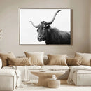 Longhorn Photography Wall Art Canvas Print – Framed Western by MyGreatCanvas | Canvas Wall Art Prints | Photo Prints & Wall Decor