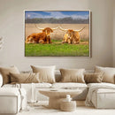 Longhorn Wall Art Canvas Print – Framed Cozy Ranch Vibes by MyGreatCanvas | Canvas Wall Art Prints | Photo Prints & Wall Decor
