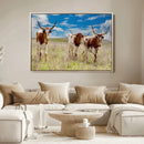 Texas Longhorn Wall Art Canvas Print – Framed Western Decor by MyGreatCanvas | Canvas Wall Art Prints | Photo Prints & Wall Decor