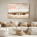 Cow Herd Wall Art Canvas Print – Framed Farmhouse Cattle by MyGreatCanvas | Canvas Wall Art Prints | Photo Prints & Wall Decor