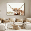 Texas Longhorn Bull Wall Art Canvas Print, Framed Rustic by MyGreatCanvas | Canvas Wall Art Prints | Photo Prints & Wall Decor
