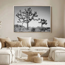 Joshua Tree Wall Art Canvas Print, Framed Monochrome Desert by MyGreatCanvas | Canvas Wall Art Prints | Photo Prints & Wall Decor