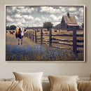 Texas Longhorn Canvas Wall Art Print – Framed Rustic Barn by MyGreatCanvas | Canvas Wall Art Prints | Photo Prints & Wall Decor