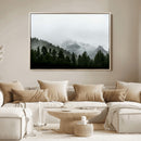 Misty Mountains Wall Art Canvas Print – Framed Foggy Forest by MyGreatCanvas | Canvas Wall Art Prints | Photo Prints & Wall Decor