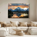 Mountain Sunset Wall Art Canvas Print – Framed Alpine by MyGreatCanvas | Canvas Wall Art Prints | Photo Prints & Wall Decor