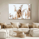 Pampas Grass Wall Art Canvas Print – Framed Neutral Tones by MyGreatCanvas | Canvas Wall Art Prints | Photo Prints & Wall Decor