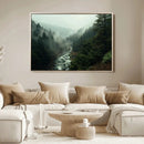 Misty Forest Wall Art Canvas Print – Framed Foggy River Art by MyGreatCanvas | Canvas Wall Art Prints | Photo Prints & Wall Decor