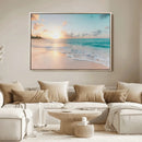 Beach Sunset Wall Art Canvas Print, Framed Ocean Waves Art by MyGreatCanvas | Canvas Wall Art Prints | Photo Prints & Wall Decor