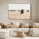 Bison Herd Wall Art Canvas Print, Framed Western Landscape by MyGreatCanvas | Canvas Wall Art Prints | Photo Prints & Wall Decor