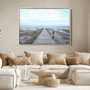Beach Boardwalk Wall Art Canvas Print – Framed Coastal by MyGreatCanvas | Canvas Wall Art Prints | Photo Prints & Wall Decor