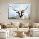 Texas Longhorn Wall Art Canvas Print – Framed Western Rustic by MyGreatCanvas | Canvas Wall Art Prints | Photo Prints & Wall Decor