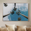 Tropical Palm Trees Wall Art Canvas Print – Framed