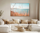 Coastal Grass Landscape Wall Art Canvas Print – Golden