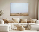 Foggy Plains Wall Art Canvas Print – Framed Horseback Riders