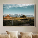 Rustic Farmhouse Wall Art Canvas Print – Teton Range Mormon
