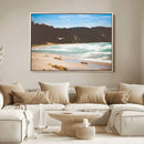 Tranquil Beach Wall Art Canvas Print – Framed Blue Ocean by MyGreatCanvas | Canvas Wall Art Prints | Photo Prints & Wall Decor