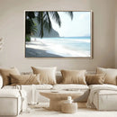 Tropical Beach Wall Art Canvas Print – Framed Serene Ocean by MyGreatCanvas | Canvas Wall Art Prints | Photo Prints & Wall Decor