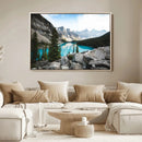 Canadian Rockies Wall Art Canvas Print – Framed Mountain by MyGreatCanvas | Canvas Wall Art Prints | Photo Prints & Wall Decor