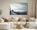 Snowy Mountain Wall Art Canvas Print – Frosty Peaks Alpine