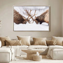 Dramatic Elk Antler Battle Wall Art Canvas Print – elk by MyGreatCanvas | Canvas Wall Art Prints | Photo Prints & Wall Decor