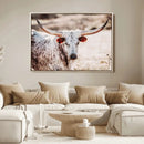 Majestic Texas Longhorn Bull Wall Art Canvas Print – Rustic by MyGreatCanvas | Canvas Wall Art Prints | Photo Prints & Wall Decor