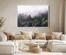 Misty Forest Wall Art Canvas Print – Foggy Pines Pine Valley