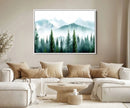 Pine Forest Wall Art Canvas Print – Misty Mountains Foggy by MyGreatCanvas | Canvas Wall Art Prints | Photo Prints & Wall Decor