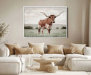 Texas Longhorn Wall Art Canvas Print – Framed Spotted Cattle by MyGreatCanvas | Canvas Wall Art Prints | Photo Prints & Wall Decor