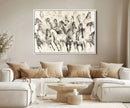 Running Horses Wall Art Canvas Print – Framed Galloping Herd