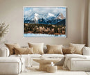 Grand Teton Park Wall Art Canvas Print – Framed Alpine Lake