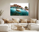 Sea Turtle Wall Art Canvas Print – Framed Ocean Life