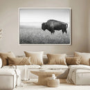 Bison in Prairie Wall Art Canvas Print – Framed Rustic by MyGreatCanvas | Canvas Wall Art Prints | Photo Prints & Wall Decor