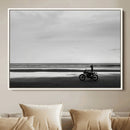 Motorcycle Beach Wall Art Canvas Print – Framed Vintage by MyGreatCanvas | Canvas Wall Art Prints | Photo Prints & Wall Decor
